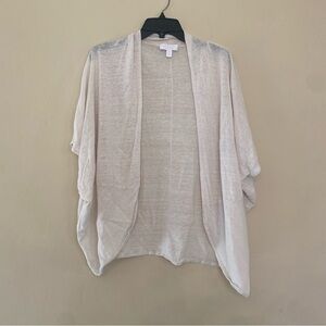 White‎ label the white company short sleeved cardigan, 70% linen size small